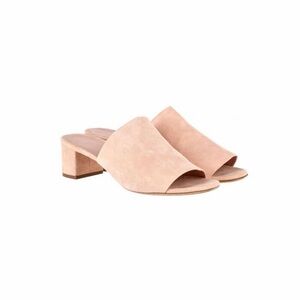 Mansur Gavriel Suede Block Heel Mules